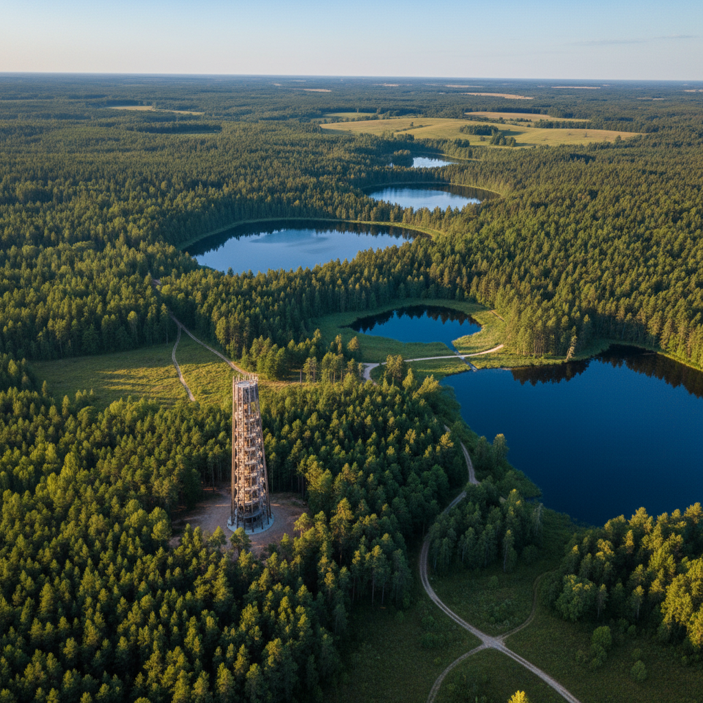 Tytuvėnų apžvalgos bokštas: kvapą gniaužianti panorama
